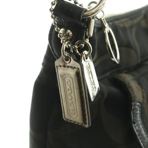 コーチ COACH 2WAY ショルダーバッグ ハンドバッグ シグネチャー柄 黒 F18349 /MI ■GY42 レディース