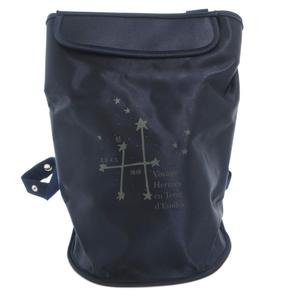 エルメス HERMES 1999年 星を巡る旅展 限定 シェルパバックパック リュックサック デイバッグ ロゴ プリント 紺 ネイビー /FF レディース