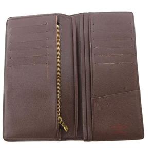 ルイヴィトン LOUIS VUITTON N60017 ダミエ ポルトフォイユ ブラザ 二つ折り 長財布 ウォレット PVC レザー 茶 ブラウン /JS レディース