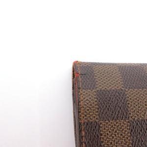 ルイヴィトン LOUIS VUITTON N60017 ダミエ ポルトフォイユ ブラザ 二つ折り 長財布 ウォレット PVC レザー 茶 ブラウン /JS レディース
