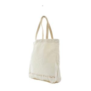 ルイヴィトン LOUIS VUITTON トートバッグ 白 ホワイト 黄色 ロゴプリント 無地 美術館限定 ■GY18 /RI ■OS ■OH 