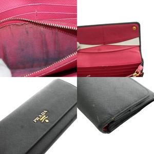 プラダ PRADA サフィアーノ 長財布 二つ折り 小銭入れ レザー 黒 ブラック 1MH132 /AN21 ■GY18 ■OH レディース