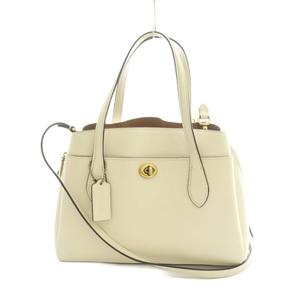 コーチ COACH 2WAY ハンドバッグ ショルダーバッグ レザー オフホワイト 91740 /MI ■GY18 レディース