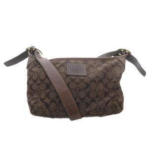 コーチ COACH ショルダーバッグ キャンバス レザー ロゴ 茶色 ブラウン 12594 /SR ■GY11 レディース