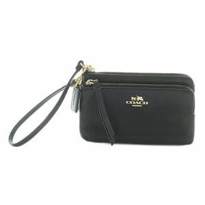 コーチ COACH ダブルジップポーチ レザー 黒 51928 /MI ■GY18 レディース