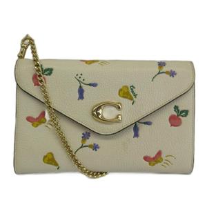 コーチ COACH タミー クラッチ クロスボディ ウィズ ドリーミー ベジー プリント ショルダーバッグ チェーンウォレット レザー 総柄 Cロゴ ゴールド金具 白 ホワイト C8332 /XZ ■GY18 レディース