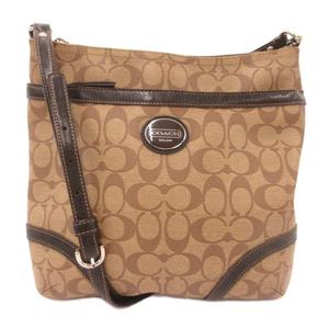 コーチ COACH F18926 ショルダーバッグ PVC レザー シグネチャー ロゴ ベージュ 茶 ブラウン /JS ■GY18 レディース