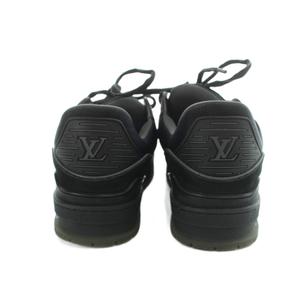 ルイヴィトン LOUIS VUITTON 1AHDBO LVトレイナーライン スニーカー シューズ 靴 スエード レザー ロゴ 6 25cm 黒 ブラック ■GY17 /MQ ■OH メンズ