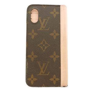 ルイヴィトン LOUIS VUITTON iPhone X/XS アイフォンケース モノグラム キャンバス 手帳型 スマホケース 茶 ブラウン ピンク /BB ■OH ■GY11 レディース