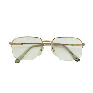 バーバリー BURBERRY めがね メタルフレーム ハーフリム 度入り 55□17-140 ゴールドカラー /MI ■GY11 メンズ レディース