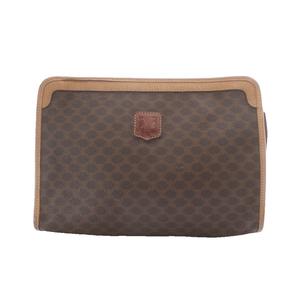 セリーヌ CELINE クラッチバッグ セカンドバッグ こげ茶 ダークブラウン モノグラム柄 エンブレム /RI ■OS ■GY11 ■OH レディース