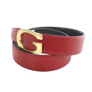 グッチ GUCCI ベルト ゴールド金具 036.194.0956 レザー 65/26 赤 レッド ■GY18 /MQ ■OH 