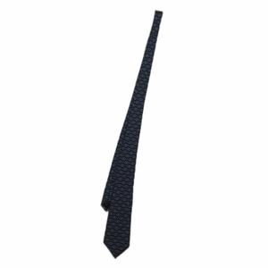 グッチ GUCCI ネクタイ 絹 シルク レギュラータイ チェーン 総柄 青 ブルー /XZ ■GY17 メンズ