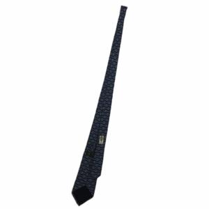 グッチ GUCCI ネクタイ 絹 シルク レギュラータイ チェーン 総柄 青 ブルー /XZ ■GY17 メンズ