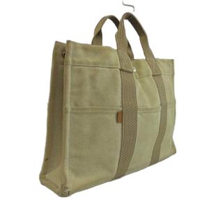 エルメス HERMES ニューフールトゥ MM トートバッグ ハンドバッグ キャンバス ストライプ ベージュ /XZ ■GY11 レディース