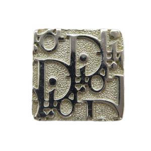 ディオール Dior イヤリング アクセサリー ロゴ スクエア トロッター 片耳のみ シルバー色 ■GY18 /MQ ■OH レディース