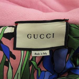 グッチ GUCCI 19AW テニス エンブロイダリー パーカー スウェット 長袖 裏地総柄 刺繍 ロゴボタン オーバーサイズ S ピンク 572808-XJBIW /XZ ■GY40 メンズ
