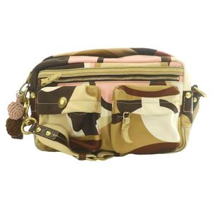 コーチ COACH ショルダーバッグ ナイロンキャンバス レザー ロゴ 総柄 マルチカラー ベージュ ピンク 8F39 /SS ■OS ■GY11 レディース