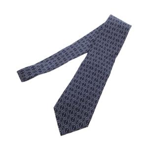 グッチ GUCCI ネクタイ シルク GGチェーン柄 紺 ネイビー /FF ■GY11 メンズ