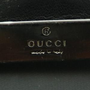 グッチ GUCCI カードケース 名刺入れ ロゴプレート GGキャンバス レザー 黒 ブラック グレー /SS ■OS ■OH ■GY18 メンズ