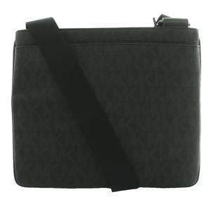 マイケルコース MICHAEL KORS ジェット セット JET SET フラット クロスボディ ミディアム ショルダーバッグ コーティングキャンバス 黒 ブラック グレー /SS ■OS ■GY18 レディース