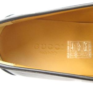 グッチ GUCCI プラットフォーム ローファー 厚底 モカシン ホースビット レザー ロゴ 38 25cm 黒 ブラック ■GY40 /MQ ■OH レディース