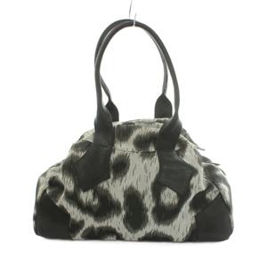 ヴィヴィアンウエストウッド Vivienne Westwood ハンドバッグ トートバッグ 総柄 黒 ブラック グレー /MI ■GY17 レディース