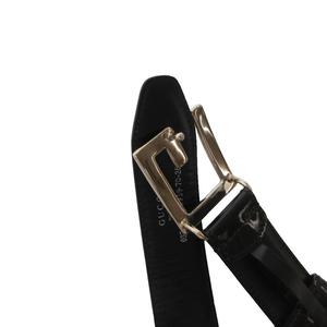 グッチ GUCCI ベルト レザー Gロゴ 黒 ブラック 037・0394・0959・70・28 /FF ■GY18 メンズ