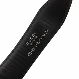 グッチ GUCCI ベルト レザー Gロゴ 黒 ブラック 037・0394・0959・70・28 /FF ■GY18 メンズ