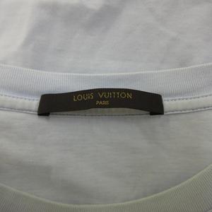 ルイヴィトン LOUIS VUITTON ノイズ グラデーション ロゴ Tシャツ カットソー 半袖 クルーネック L 水色 ライトブルー RM121M H1JR14JEZ /XZ ■GY17 メンズ