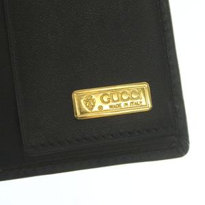 グッチ GUCCI カードケース 名刺入れ 二つ折り レザー 黒 ブラック /MI ■OH ■GY17 メンズ