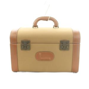 ランセル LANCEL バニティバッグ マルチボックス キャンバス レザー ベージュ 茶 ブラウン /MI ■GY11 レディース