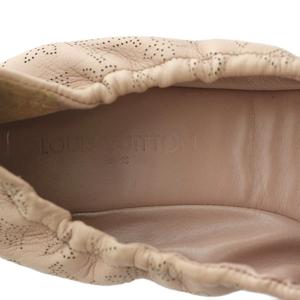 ルイヴィトン LOUIS VUITTON マヒナ バレエシューズ リボン パンチング 36 23.0cm ピンク /MI ■GY18 レディース