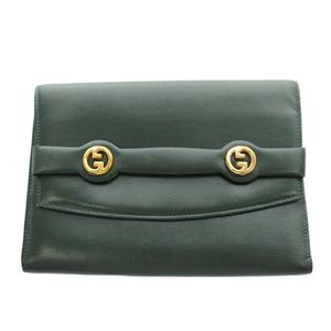 グッチ GUCCI カードケース マルチケース レザー ロゴ 緑 グリーン /AN ■GY11 ■OH メンズ