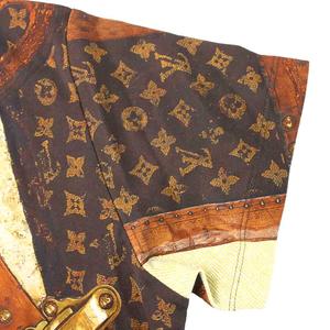 ルイヴィトン LOUIS VUITTON  Tシャツ カットソー 半袖 モノグラム トランク 総柄 コットン S 茶 ブラウン マルチカラー RW242WB QVR FRJT89 /MW ■GY40 レディース