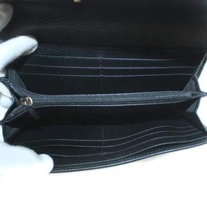 グッチ GUCCI 長財布 ロングウォレット フラップ 小銭入れ レザー 黒 ブラック 456116 /MI ■OH ■GY11 メンズ