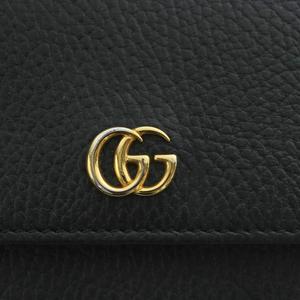 グッチ GUCCI 長財布 ロングウォレット フラップ 小銭入れ レザー 黒 ブラック 456116 /MI ■OH ■GY11 メンズ