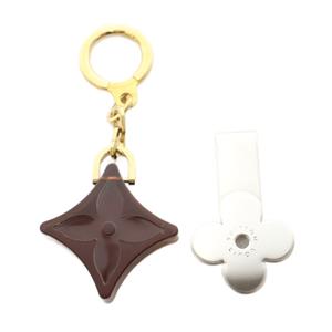 ルイヴィトン LOUIS VUITTON モノグラム キーホルダー チャーム マネークリップ フフラワーモチーフ 茶 ブラウン シルバーカラー /KU ■OH ■GY18 レディース
