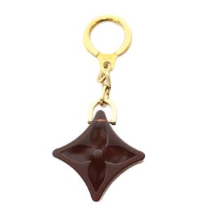 ルイヴィトン LOUIS VUITTON モノグラム キーホルダー チャーム マネークリップ フフラワーモチーフ 茶 ブラウン シルバーカラー /KU ■OH ■GY18 レディース