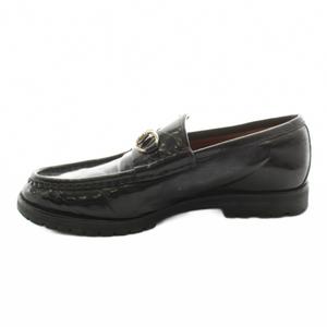 グッチ GUCCI ホースビット ローファー モカシン パテントレザー 35 1/2 黒 ブラック 1016105 /KU ■GY1 レディース