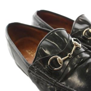 グッチ GUCCI ホースビット ローファー モカシン パテントレザー 35 1/2 黒 ブラック 1016105 /KU ■GY1 レディース