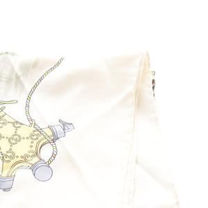 グッチ GUCCI スカーフ 鳥 ボタニカル柄 ロゴ 白 ホワイト /SR ■GY11 ■OH レディース