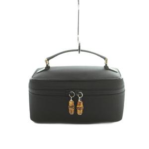 グッチ GUCCI バンブー レザー バニティバッグ メイクポーチ 化粧ポーチ 小物入れ ハンドバッグ 032 1955 0151 黒 ブラック /MI ■OH ■GY18 レディース