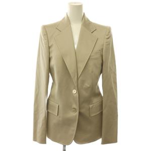 グッチ GUCCI ジャケットパンツセットアップ テーラード フレアパンツ モノグラム柄 ウール シルク混 40 ベージュ 145558 145655 /CX ■GY18  レディース