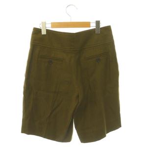 グッチ GUCCI ハーフパンツ ショートパンツ ベルトデザイン リネン 38 カーキ 171894 /DF ■GY18 レディース