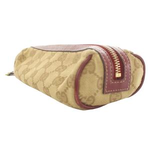 グッチ GUCCI コスメポーチ ペンケース GGキャンバス ロゴ レザー ベージュ ボルドー /SS ■OS ■OH ■GY11 レディース