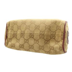 グッチ GUCCI コスメポーチ ペンケース GGキャンバス ロゴ レザー ベージュ ボルドー /SS ■OS ■OH ■GY11 レディース
