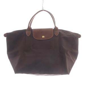 ロンシャン LONGCHAMP ル・プリアージュ ハンドバッグ ナイロン レザー ロゴ 茶色 ブラウン /SR ■GY11 レディース
