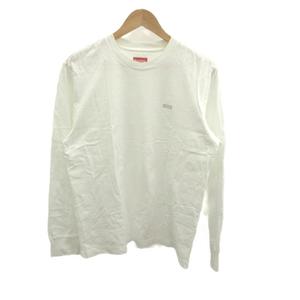 シュプリーム SUPREME Small Box Logo 長袖Tシャツ ロンT S 白 ホワイト 無地 クルーネック カットソー ロゴプリント トップス  /YU ■GY18 メンズ