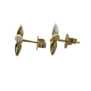ルイヴィトン LOUIS VUITTON M00950 LOUISETTE EARRING ピアス アクセサリー 両耳用 モノグラム フラワー フェイクパール ゴールド色 ■GY18 /MQ ■OH レディース